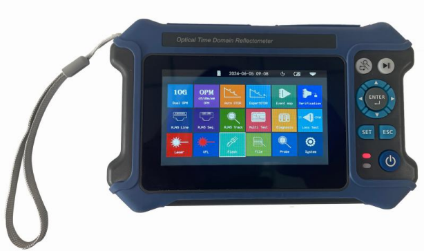 16-in-1 Mini OTDR (SPTK-DR02K Series): 4.3" Touchscreen, 28dB Dynamic Range, Multi-Wavelength